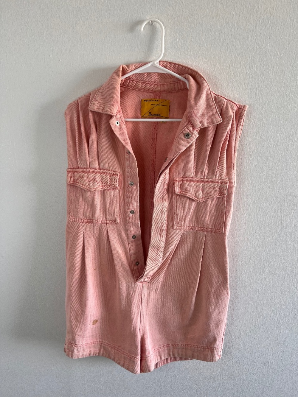 Signature 8 Pink Sleeveless Utility Romper